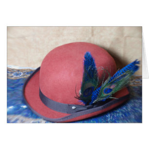 Casquette Bowler avec plume Peacock