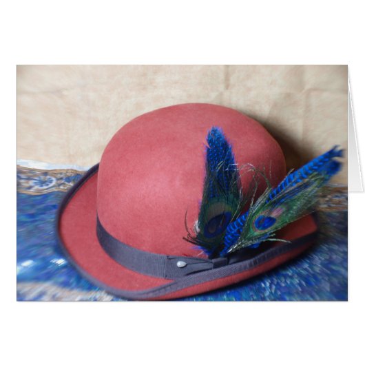 Casquette Bowler avec plume Peacock (Devant horizontal)