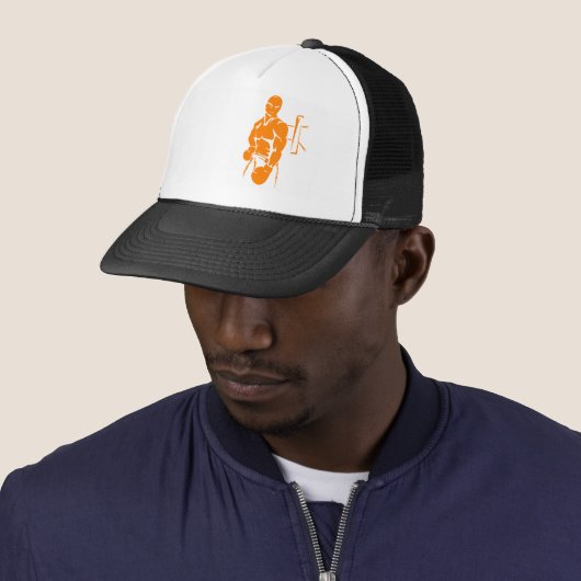 Casquette Boxe orange (En situation)