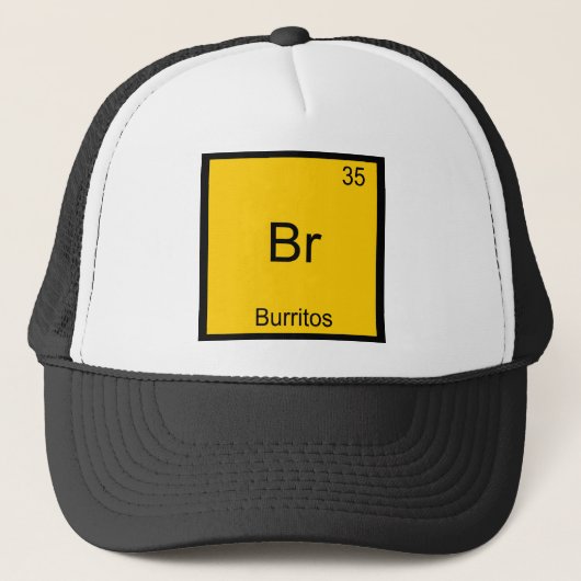 Casquette Br - Burritos Chimie Élément Symbole Funny (Devant)