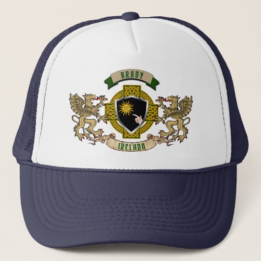 Casquette Brady Irish Shield & Griffins Personnalisé (Devant)