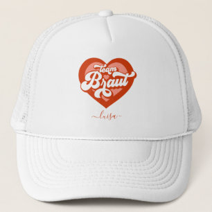 Casquette Braut Und Team Braut Bachelorette Retro Herz