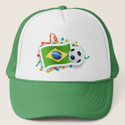 Casquette Brésil, conception de football (Devant)