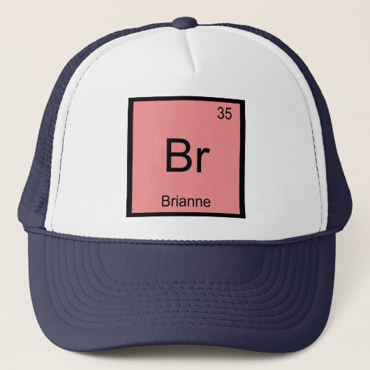 Casquette Brianne Nom Chimie Élément Tableau Périodique (Devant)