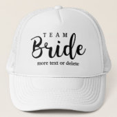Casquette Bride Squad, Team Bride, Chic Modern Wedding Party (Devant)
