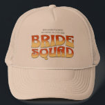 Casquette Bridesmaid de l'équipe de mariée de la Bachelorett<br><div class="desc">Faites un splash à votre prochaine soirée de bachelorette avec cette magnifique soirée de bachelorette rétro personnalisées. Que vous fêtiez un voyage à la plage, des vacances pour filles ou des vacances entre amis, cette marchandise de fête super sur mesure pour bachelorette est l'ajout parfait à votre escapade inoubliable. Ajoutez...</div>