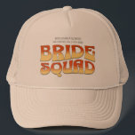 Casquette Bridesmaid de l'équipe de mariée de la Bachelorett<br><div class="desc">Faites un splash à votre prochaine soirée de bachelorette avec cette magnifique soirée de bachelorette rétro personnalisées. Que vous fêtiez un voyage à la plage, des vacances pour filles ou des vacances entre amis, cette marchandise de fête super sur mesure pour bachelorette est l'ajout parfait à votre escapade inoubliable. Ajoutez...</div>