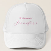 Casquette Bridesmaid Nom 1 Typographie (Devant)