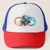 Casquette Bright infinity with rainbow butterfly (Devant)