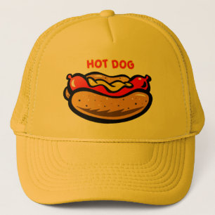 Casquette Bright Yellow Hot Dog Stand Custom Print Logo