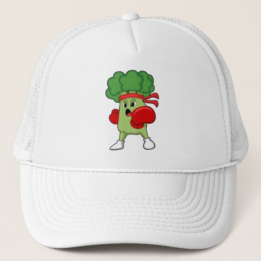 Casquette Brocoli à la boîte avec gants de boxe (Devant)