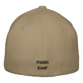 casquette brodé amateur de musique (Dos)