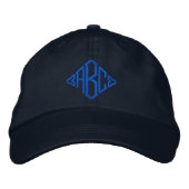 Casquette brodé bleu marine sur mesure (Devant)