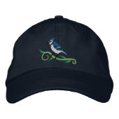 Casquette brodé de geai bleu (Devant)