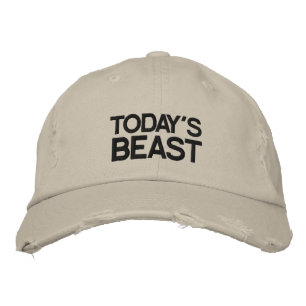 Casquette brodé de la bête d'aujourd'hui