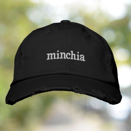 Casquette brodé Minchia