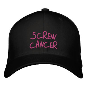 Casquette brodé pour le cancer de la vis