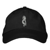 Casquette brodé Silver et Black Kokopelli (Devant)