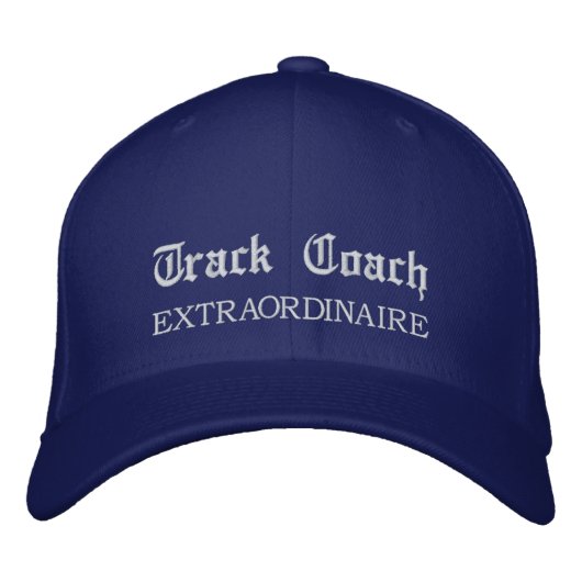 Casquette brodé Track Coach Extraordinaire (Devant)