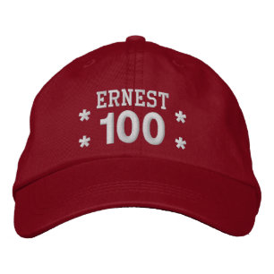 Casquette Brodée 100 Anniversaire Nom personnalisé Broderie BLANCHE