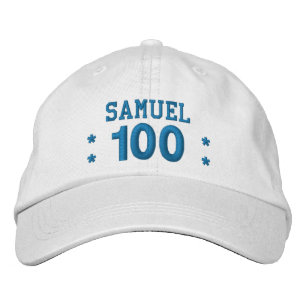 Casquette Brodée 100 Anniversaire Nom personnalisé Broderie BLUE V0