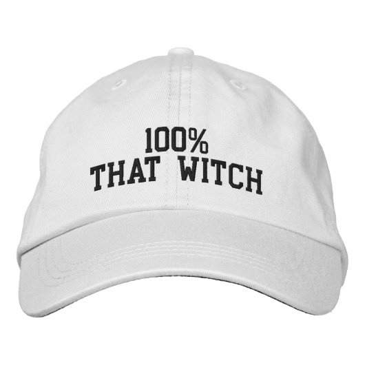 Casquette Brodée 100% Cette Sorcière (Devant)