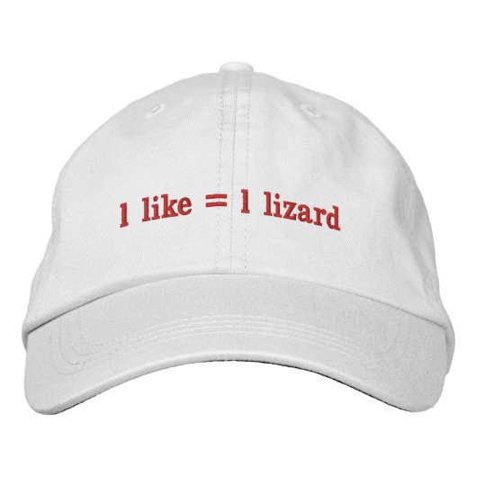 Casquette Brodée 1 équivalent = 1 lézard (Devant)