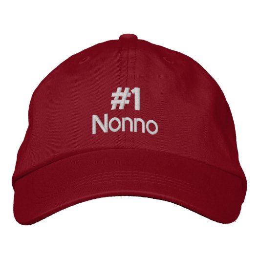 Casquette Brodée #1 Nonno  - add name Custom Baseball Cap (Devant)