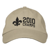 Casquette Brodée 2010 Champs Fleur De Lis NOLA (Devant)