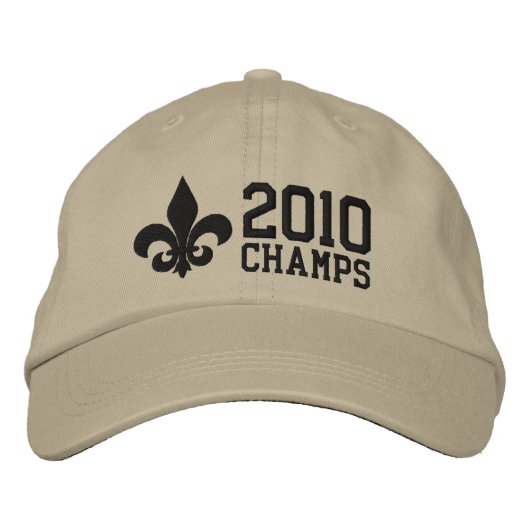 Casquette Brodée 2010 Champs Fleur De Lis NOLA (Devant)
