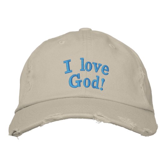 Casquette Brodée 2. J'aime Dieu ! (Devant)