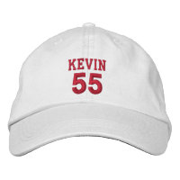 55 Anniversaire Nom personnalisé Broderie rouge V1