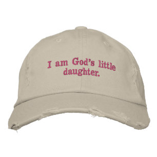 Casquette Brodée 5. Je suis la petite fille de Dieu.