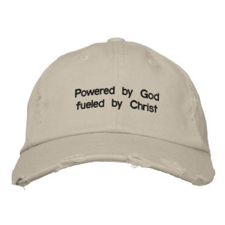 Casquette Brodée Actionné par Dieu rempli de combustible par le