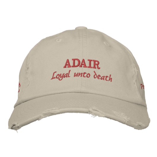 Casquette Brodée Adair Clan Motto Personnalisé (Devant)