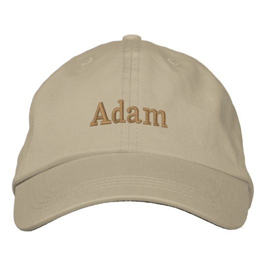 Casquette Brodée "Adam" Son Nom Brodé, (Devant)