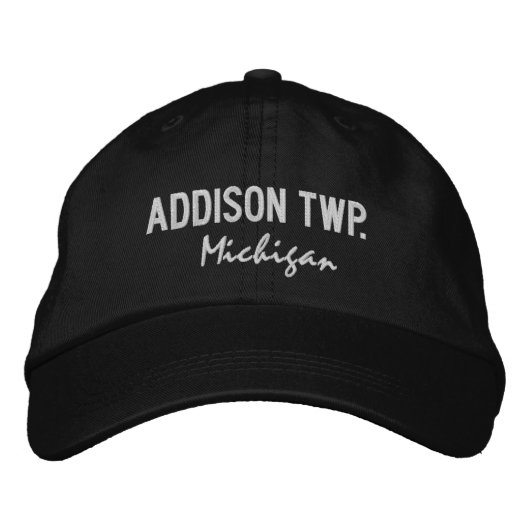 Casquette Brodée Addison Twp. Michigan Embroidered Baseball Hat (Devant)
