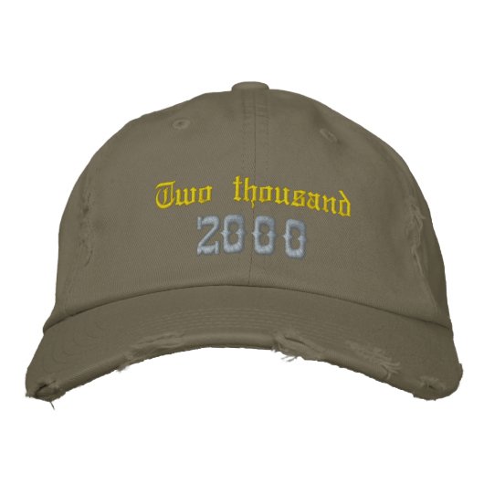 Casquette Brodée Ado élégant deux mille 2000 (Devant)