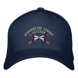 Casquette Brodée Afghanistan Vétérinaire Infanterie Croisé Casquett