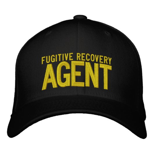 CASQUETTE BRODÉE AGENT DE RÉCUPÉRATION FUGITIVE (Devant)
