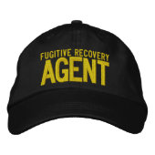 CASQUETTE BRODÉE AGENT DE RÉCUPÉRATION FUGITIVE (Devant)