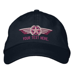 Casquette Brodée Ailes pilotes des Star Laurels de l'aviation perso
