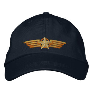 Casquette Brodée Ailes pilotes d'insigne d'étoile brodées