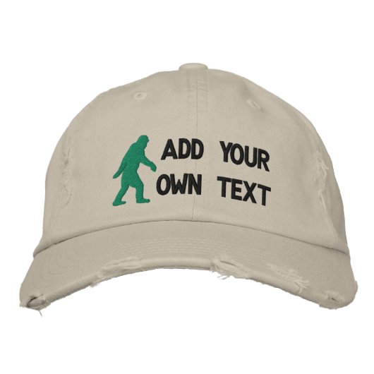 Casquette Brodée Ajoutez votre propre texte, logo Bigfoot (Devant)