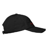 Casquette Brodée Akihiko Nom Avec Anglais Signifiant Noir (Droite)