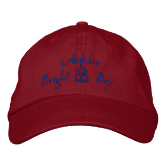 Casquette Brodée Akihiko Nom Avec Anglais Signifiant Rouge