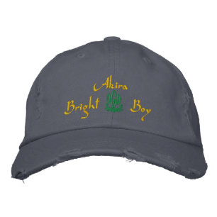Casquette Brodée Akira Nom Avec Anglais Signifiant Bleu