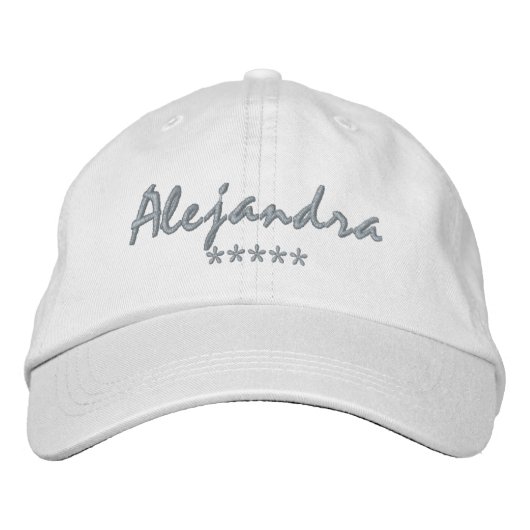 Casquette Brodée Alejandra Nom (Devant)