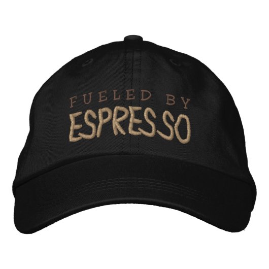 CASQUETTE BRODÉE ALIMENTÉ PAR L'ESPRESSO (Devant)