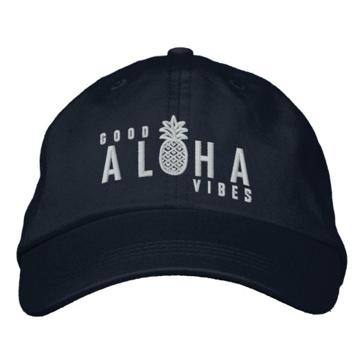 Casquette Brodée Aloha Good Vibes (Devant)